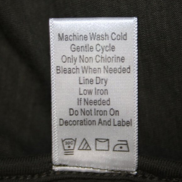 Coldwater Creek Top $75 Sz 1x Green Olive Sequin Chevron Poly Cotton Top - Picture 12 of 16